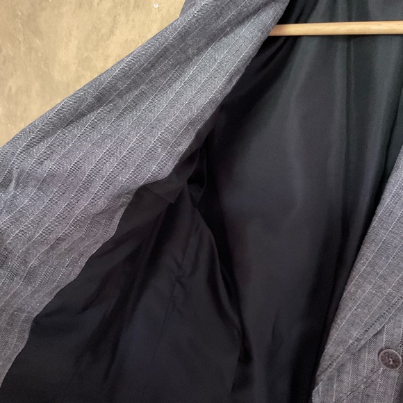Vintage Y2K Concepts by Conrad C. Pinstripe Linen Blend Blazer - Picture 6 of 6